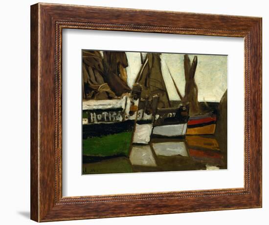Fishing Boats, Honfleur, 1866-Claude Monet-Framed Giclee Print