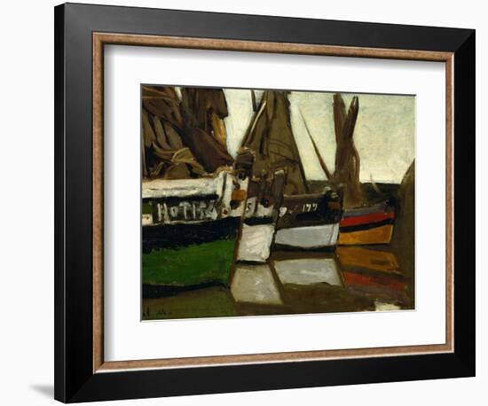 Fishing Boats, Honfleur, 1866-Claude Monet-Framed Giclee Print