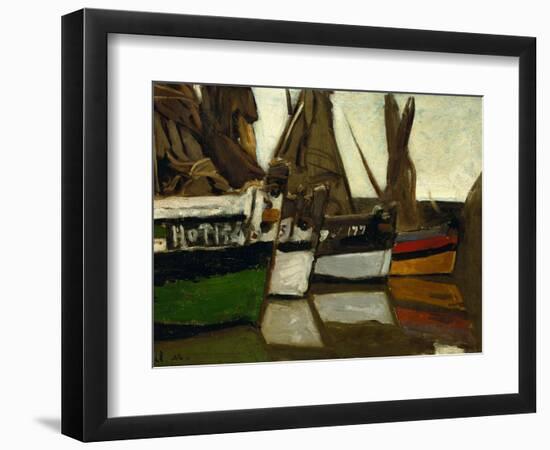 Fishing Boats, Honfleur, 1866-Claude Monet-Framed Giclee Print