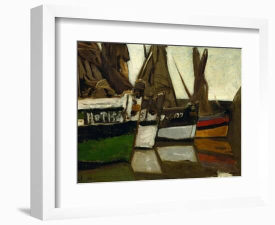 Fishing Boats, Honfleur, 1866-Claude Monet-Framed Giclee Print