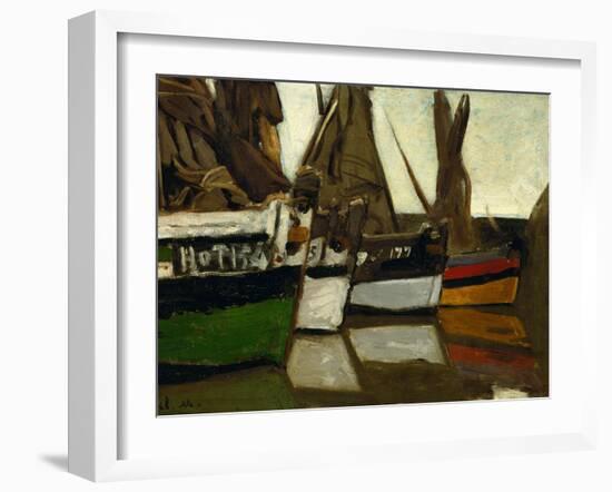 Fishing Boats, Honfleur, 1866-Claude Monet-Framed Giclee Print