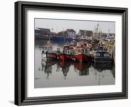 Fishing Boats, Howth Harbour, County Dublin, Republic Ireland, Europe-David Lomax-Framed Photographic Print