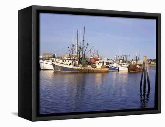 Fishing Boats, Hyannis Port, Cape Cod, Massachusetts, New England, USA-Walter Rawlings-Framed Premier Image Canvas