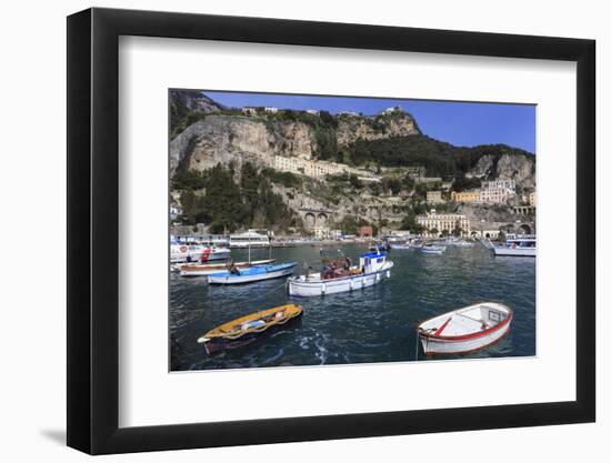 Fishing Boats in Amalfi Harbour-Eleanor Scriven-Framed Photographic Print
