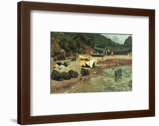 Fishing Boats in Capri-Albert Bierstadt-Framed Premium Giclee Print