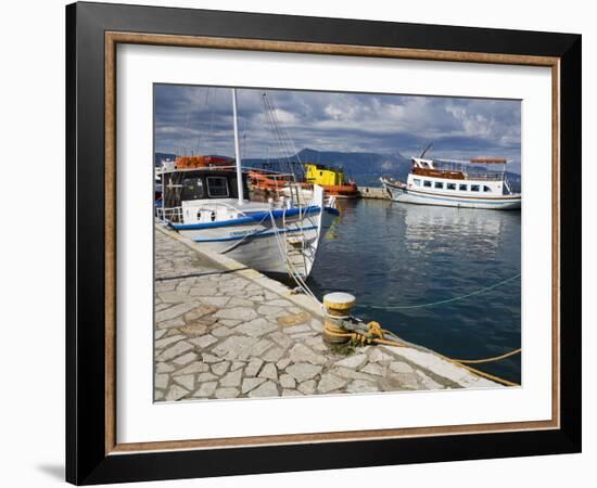 Fishing Boats in Corfu, Ionian Islands, Greek Islands, Greece, Europe-Richard Cummins-Framed Photographic Print