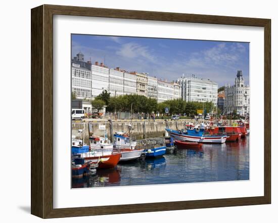 Fishing Boats in Darsena Marina, La Coruna City, Galicia, Spain, Europe-Richard Cummins-Framed Photographic Print