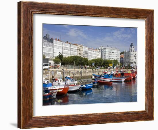 Fishing Boats in Darsena Marina, La Coruna City, Galicia, Spain, Europe-Richard Cummins-Framed Photographic Print