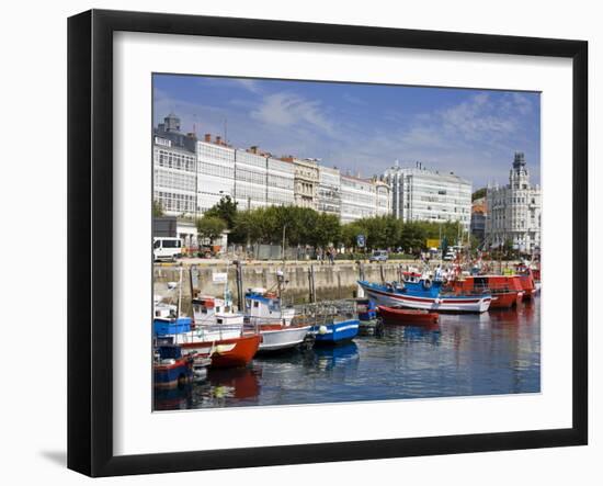 Fishing Boats in Darsena Marina, La Coruna City, Galicia, Spain, Europe-Richard Cummins-Framed Photographic Print