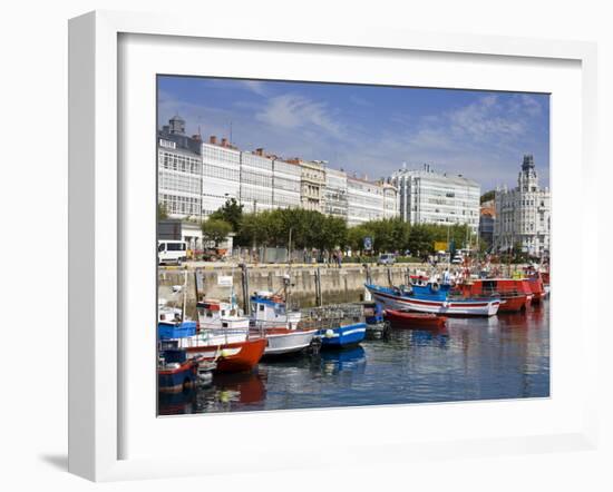 Fishing Boats in Darsena Marina, La Coruna City, Galicia, Spain, Europe-Richard Cummins-Framed Photographic Print