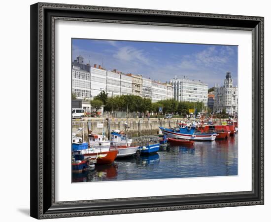 Fishing Boats in Darsena Marina, La Coruna City, Galicia, Spain, Europe-Richard Cummins-Framed Photographic Print