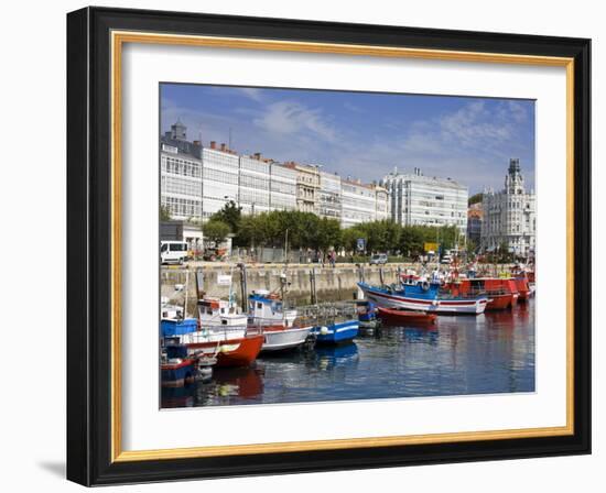 Fishing Boats in Darsena Marina, La Coruna City, Galicia, Spain, Europe-Richard Cummins-Framed Photographic Print