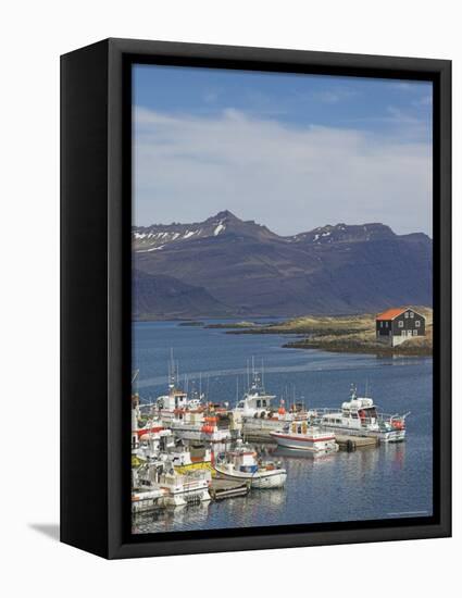 Fishing Boats in Djupivogur Harbour, East Area, Iceland, Polar Regions-Neale Clarke-Framed Premier Image Canvas