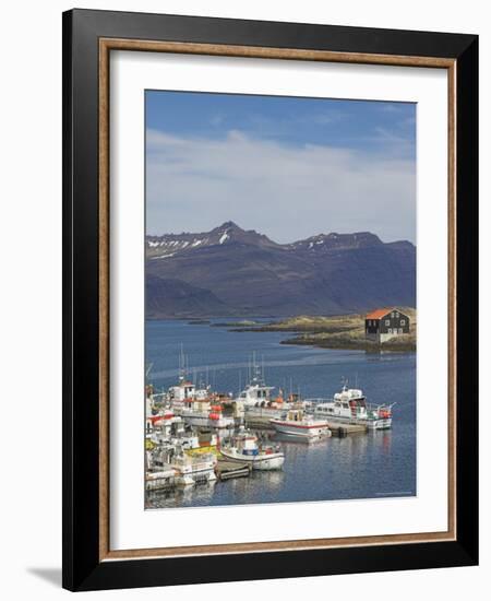 Fishing Boats in Djupivogur Harbour, East Area, Iceland, Polar Regions-Neale Clarke-Framed Photographic Print