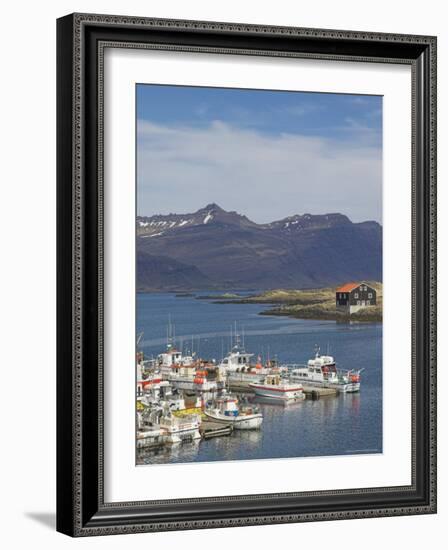 Fishing Boats in Djupivogur Harbour, East Area, Iceland, Polar Regions-Neale Clarke-Framed Photographic Print