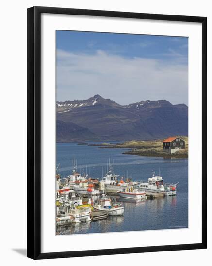 Fishing Boats in Djupivogur Harbour, East Area, Iceland, Polar Regions-Neale Clarke-Framed Photographic Print