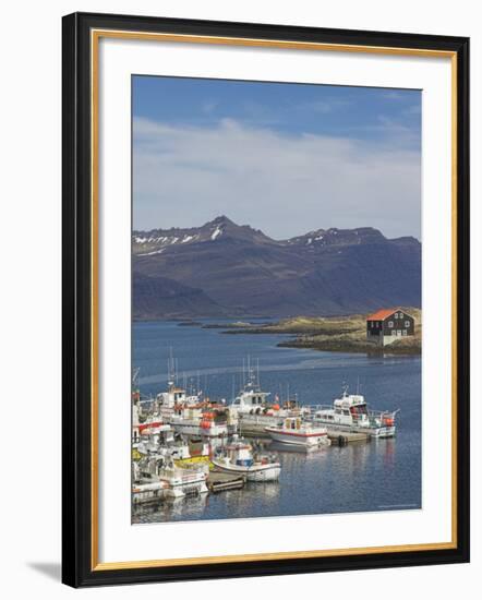 Fishing Boats in Djupivogur Harbour, East Area, Iceland, Polar Regions-Neale Clarke-Framed Photographic Print