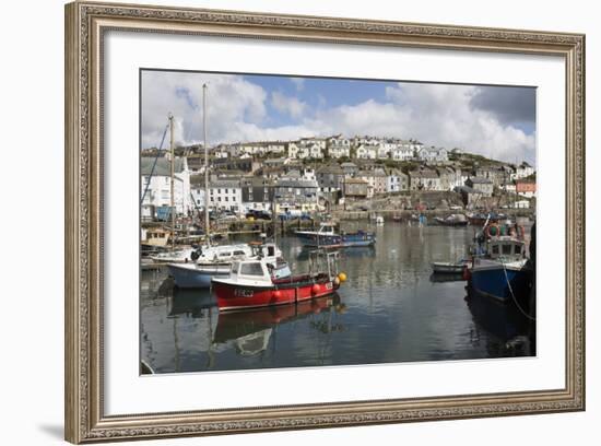 Fishing Boats in Fishing Harbour, Mevagissey, Cornwall, England, United Kingdom, Europe-Stuart Black-Framed Photographic Print