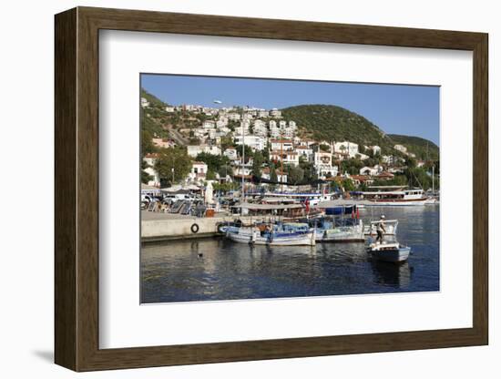 Fishing Boats in Harbour, Kas, Lycia-Stuart Black-Framed Photographic Print