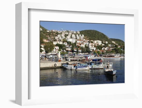 Fishing Boats in Harbour, Kas, Lycia-Stuart Black-Framed Photographic Print