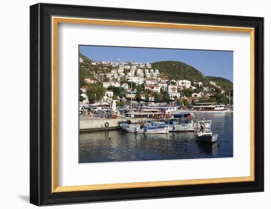 Fishing Boats in Harbour, Kas, Lycia-Stuart Black-Framed Photographic Print