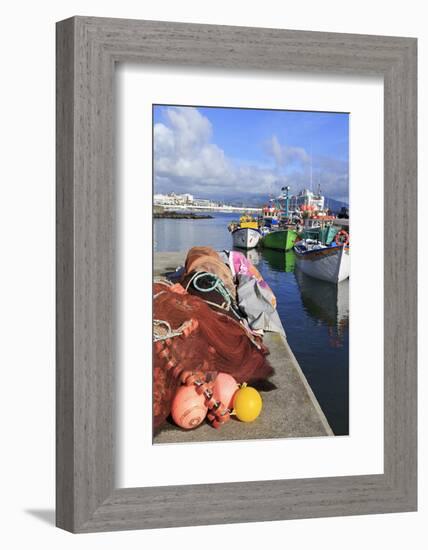 Fishing Boats in Harbour, Ponta Delgada Port, Sao Miguel Island, Azores, Portugal, Atlantic, Europe-Richard Cummins-Framed Photographic Print