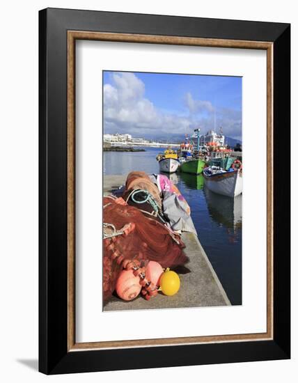 Fishing Boats in Harbour, Ponta Delgada Port, Sao Miguel Island, Azores, Portugal, Atlantic, Europe-Richard Cummins-Framed Photographic Print