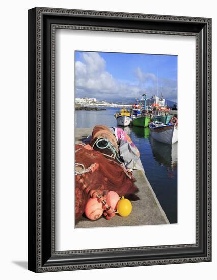 Fishing Boats in Harbour, Ponta Delgada Port, Sao Miguel Island, Azores, Portugal, Atlantic, Europe-Richard Cummins-Framed Photographic Print