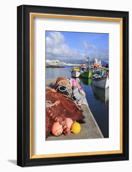 Fishing Boats in Harbour, Ponta Delgada Port, Sao Miguel Island, Azores, Portugal, Atlantic, Europe-Richard Cummins-Framed Photographic Print