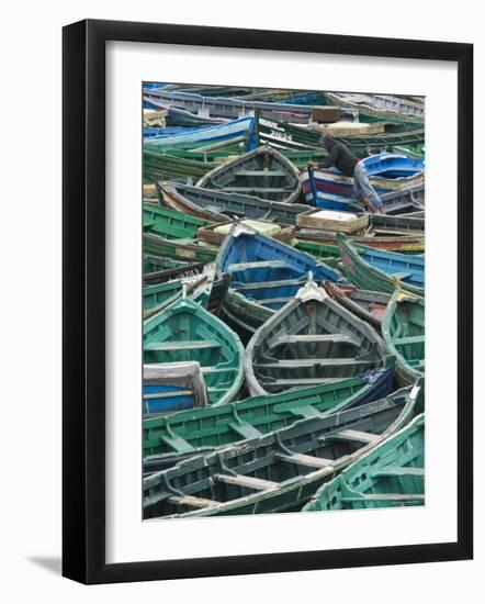 Fishing Boats in Harbour, Safi, Atlantic Coast, Morocco-Walter Bibikow-Framed Photographic Print
