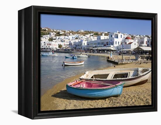 Fishing Boats in Mykonos Town, Island of Mykonos, Cyclades, Greek Islands, Greece, Europe-Richard Cummins-Framed Premier Image Canvas