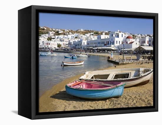 Fishing Boats in Mykonos Town, Island of Mykonos, Cyclades, Greek Islands, Greece, Europe-Richard Cummins-Framed Premier Image Canvas