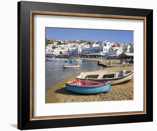 Fishing Boats in Mykonos Town, Island of Mykonos, Cyclades, Greek Islands, Greece, Europe-Richard Cummins-Framed Photographic Print