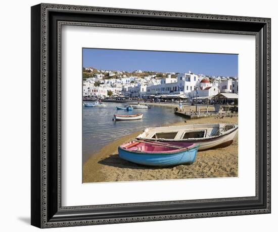 Fishing Boats in Mykonos Town, Island of Mykonos, Cyclades, Greek Islands, Greece, Europe-Richard Cummins-Framed Photographic Print