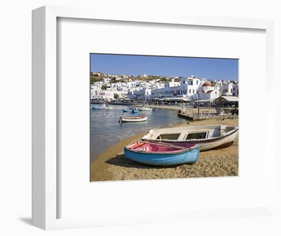Fishing Boats in Mykonos Town, Island of Mykonos, Cyclades, Greek Islands, Greece, Europe-Richard Cummins-Framed Photographic Print