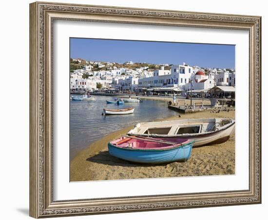 Fishing Boats in Mykonos Town, Island of Mykonos, Cyclades, Greek Islands, Greece, Europe-Richard Cummins-Framed Photographic Print