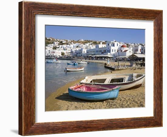 Fishing Boats in Mykonos Town, Island of Mykonos, Cyclades, Greek Islands, Greece, Europe-Richard Cummins-Framed Photographic Print