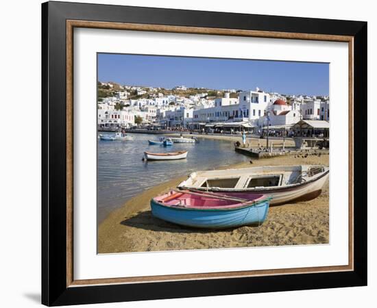 Fishing Boats in Mykonos Town, Island of Mykonos, Cyclades, Greek Islands, Greece, Europe-Richard Cummins-Framed Photographic Print