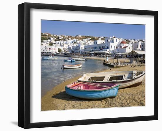 Fishing Boats in Mykonos Town, Island of Mykonos, Cyclades, Greek Islands, Greece, Europe-Richard Cummins-Framed Photographic Print