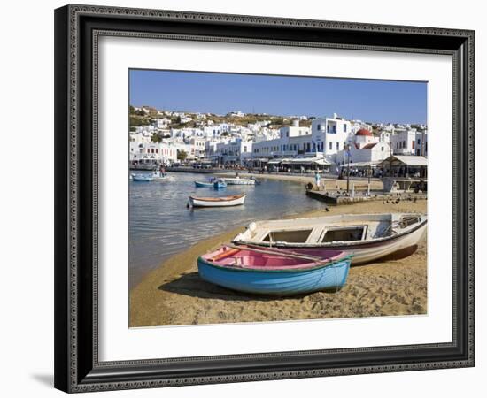 Fishing Boats in Mykonos Town, Island of Mykonos, Cyclades, Greek Islands, Greece, Europe-Richard Cummins-Framed Photographic Print