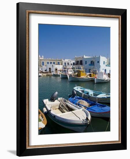 Fishing Boats in Naoussa, Paros, Greece-Bill Bachmann-Framed Photographic Print