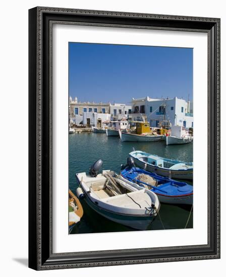 Fishing Boats in Naoussa, Paros, Greece-Bill Bachmann-Framed Photographic Print