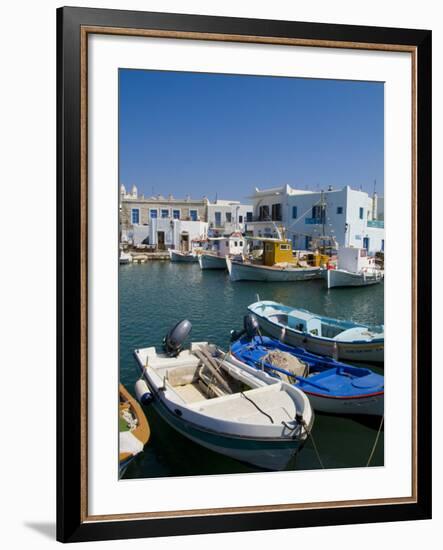 Fishing Boats in Naoussa, Paros, Greece-Bill Bachmann-Framed Photographic Print