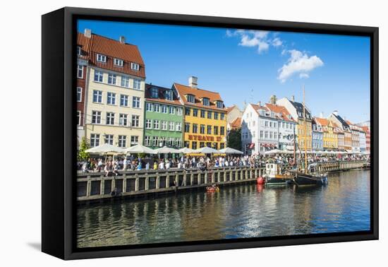 Fishing Boats in Nyhavn, 17th Century Waterfront, Copenhagen, Denmark, Scandinavia, Europe-Michael Runkel-Framed Premier Image Canvas