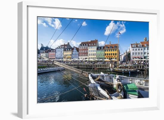 Fishing Boats in Nyhavn, 17th Century Waterfront, Copenhagen, Denmark, Scandinavia, Europe-Michael Runkel-Framed Photographic Print