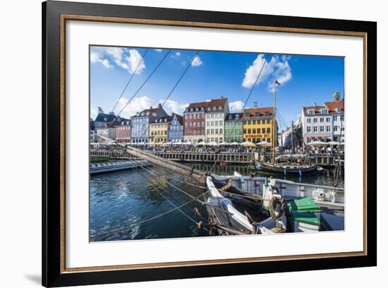 Fishing Boats in Nyhavn, 17th Century Waterfront, Copenhagen, Denmark, Scandinavia, Europe-Michael Runkel-Framed Photographic Print