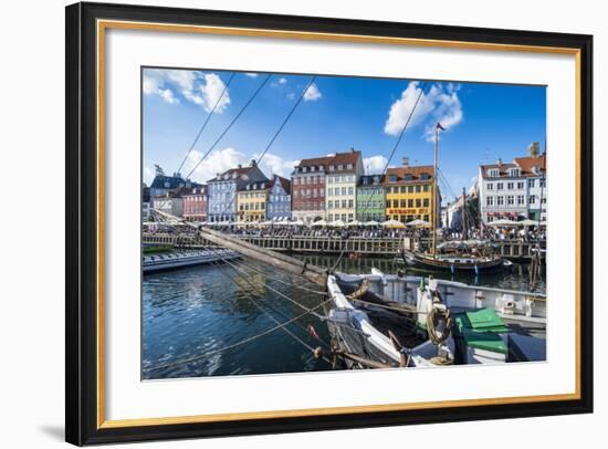 Fishing Boats in Nyhavn, 17th Century Waterfront, Copenhagen, Denmark, Scandinavia, Europe-Michael Runkel-Framed Photographic Print