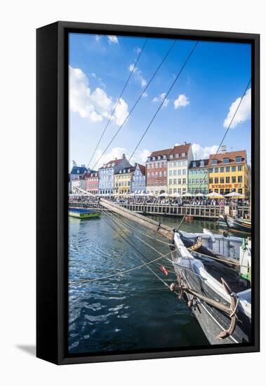 Fishing Boats in Nyhavn, 17th Century Waterfront, Copenhagen, Denmark, Scandinavia, Europe-Michael Runkel-Framed Premier Image Canvas