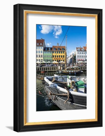 Fishing Boats in Nyhavn, 17th Century Waterfront, Copenhagen, Denmark, Scandinavia, Europe-Michael Runkel-Framed Photographic Print