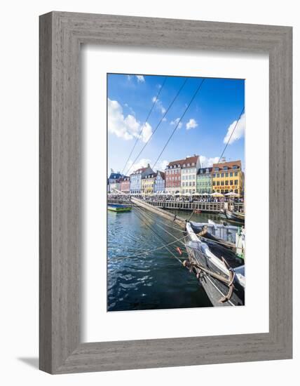 Fishing Boats in Nyhavn, 17th Century Waterfront, Copenhagen, Denmark, Scandinavia, Europe-Michael Runkel-Framed Photographic Print